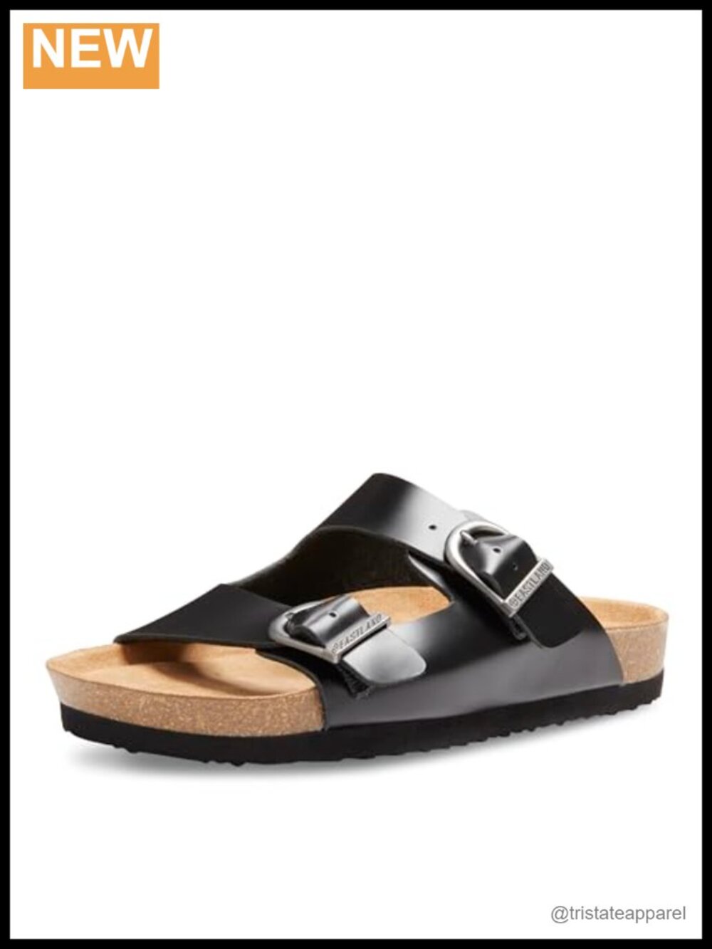 Eastland Cambridge Leather Slide Sandals Memory Foam Insole EVA Outsole